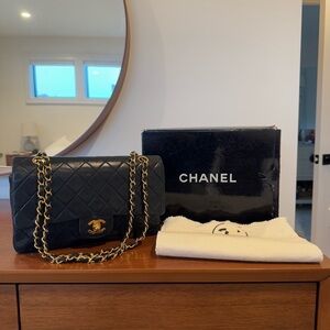 Vintage Black Chanel Double Flap